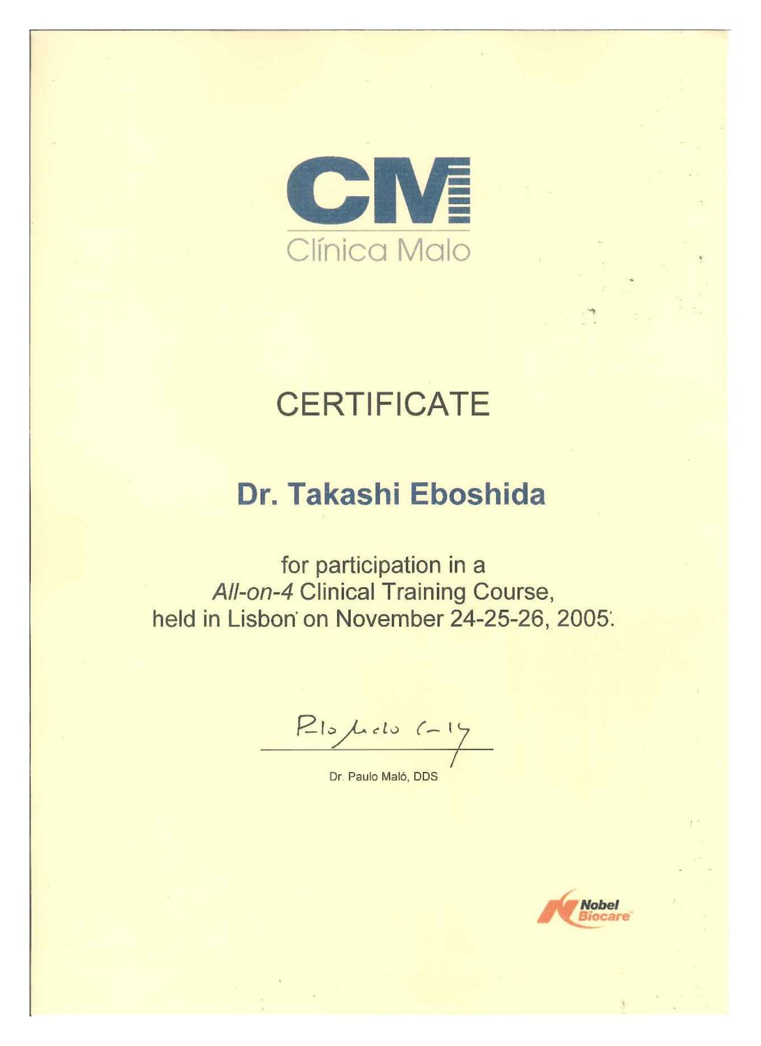 Clínica Maló All-on-4 Clinical Training / Lisbon